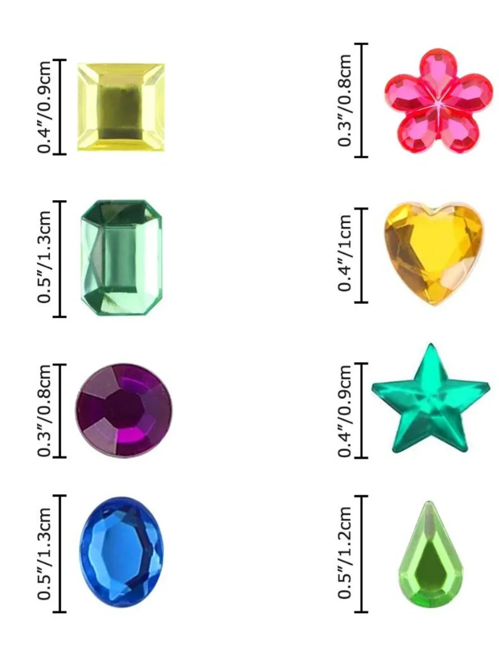Gem Stickers for Crafts  1200+ Self Adhesive Rhinestone Jewel Stickers in Assort